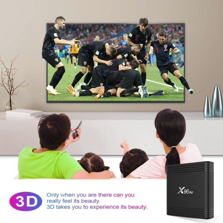 X96 Air 8K 스마트 TV 박스 안드로이드 9.0 미디어 플레이어 리모컨 포함, 쿼드코어 Amlogic S905X3, RAM: 4GB, ROM: 32GB, 듀얼 밴드 WiFi, 블루투스, AU 플러그, 4GB+32GB