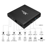 X96 Air 8K 스마트 TV 박스 안드로이드 9.0 미디어 플레이어 리모컨 포함, 쿼드코어 Amlogic S905X3, RAM: 4GB, ROM: 64GB, 듀얼 밴드 WiFi, 블루투스, AU 플러그, 4GB+64GB