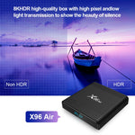 X96 Air 8K 스마트 TV 박스 안드로이드 9.0 미디어 플레이어 리모컨 포함, 쿼드코어 Amlogic S905X3, RAM: 4GB, ROM: 64GB, 듀얼 밴드 WiFi, 블루투스, AU 플러그, 4GB+64GB