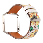 For Fitbit Blaze Leather Replacement Strap Watchband, A, B, C, D, E, F, G, Flamingo, Green Leaf, Peony, Red Flower, Sunflower
