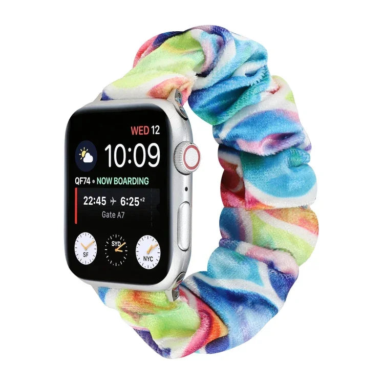플란넬 헤어 링 교체 스트랩 시계줄, Apple Watch Ultra 49mm / 시리즈 8&7 45mm / SE 2&6&SE&5&4 44mm / 3&2&1 42mm용, Apple Watch 시리즈 7 45mm / 6 & SE & 5 & 4 44mm / 3 & 2 & 1 42mm용