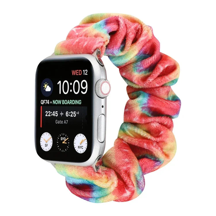 플란넬 헤어 링 교체 스트랩 시계줄, Apple Watch Ultra 49mm / 시리즈 8&7 45mm / SE 2&6&SE&5&4 44mm / 3&2&1 42mm용, Apple Watch 시리즈 7 45mm / 6 & SE & 5 & 4 44mm / 3 & 2 & 1 42mm용
