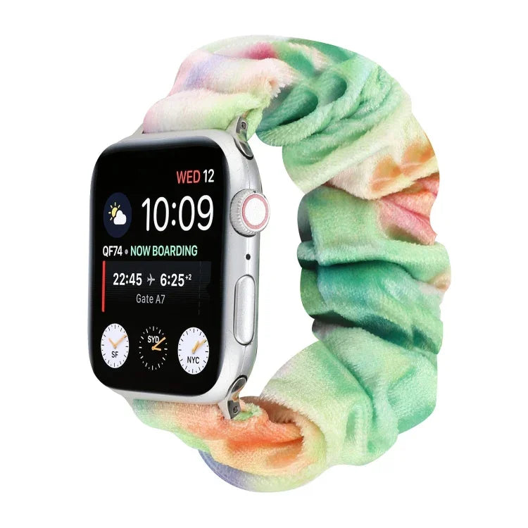 플란넬 헤어 링 교체 스트랩 시계줄, Apple Watch Ultra 49mm / 시리즈 8&7 45mm / SE 2&6&SE&5&4 44mm / 3&2&1 42mm용, Apple Watch 시리즈 7 45mm / 6 & SE & 5 & 4 44mm / 3 & 2 & 1 42mm용