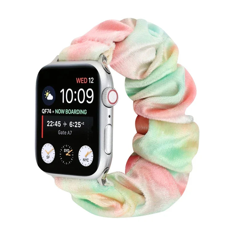 플란넬 헤어 링 교체 스트랩 시계줄, Apple Watch Ultra 49mm / 시리즈 8&7 45mm / SE 2&6&SE&5&4 44mm / 3&2&1 42mm용, Apple Watch 시리즈 7 45mm / 6 & SE & 5 & 4 44mm / 3 & 2 & 1 42mm용