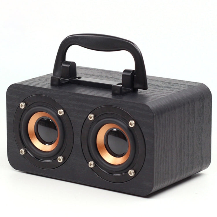 FT-4002 원목 무선 블루투스 휴대용 레트로 서브우퍼 스피커, TF 카드 & USB MP3 재생 지원, 블랙 우드 그레인, 옐로우 우드 그레인, 레드 우드 그레인
