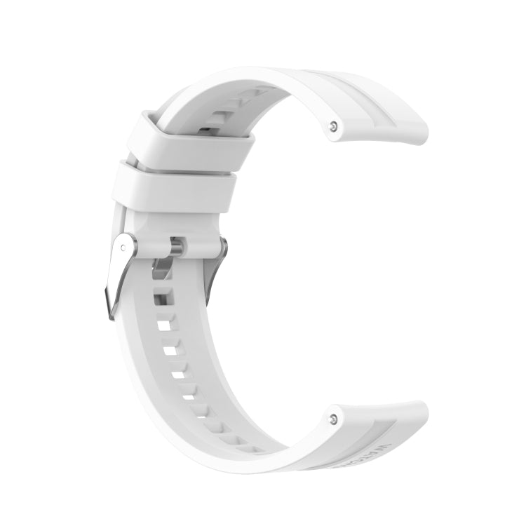 Silicone Replacement Strap Watchband with Silver Steel Buckle, For Xiaomi Watch Color Sport, For TicWatch Pro 3
