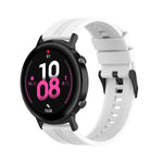 For Huawei Watch GT 2 42mm Silicone Replacement Wrist Strap Watchband, with Black Buckle, with Silver Buckle