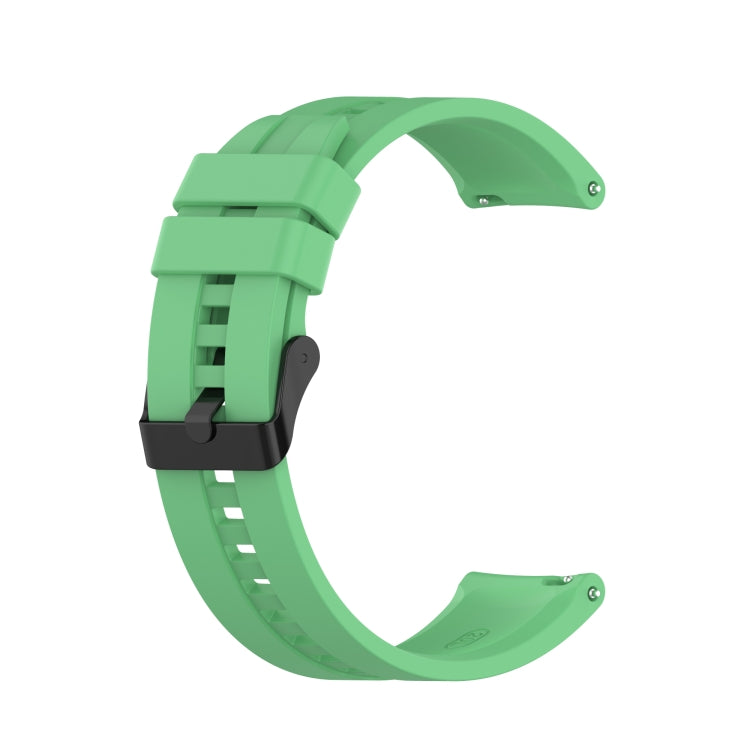 For Huawei Watch GT 2 42mm Silicone Replacement Wrist Strap Watchband, with Black Buckle, with Silver Buckle