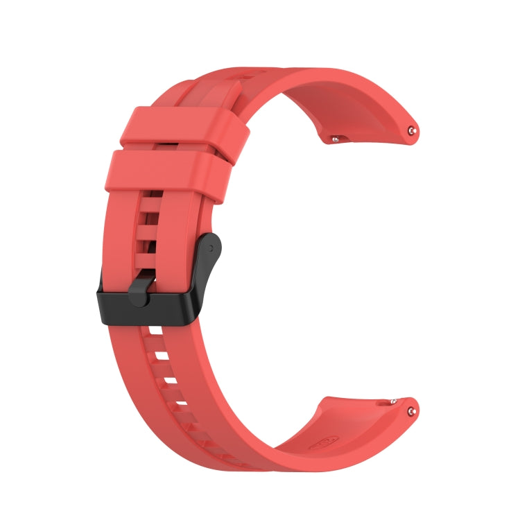 For Huawei Watch GT 2 42mm Silicone Replacement Wrist Strap Watchband, with Black Buckle, with Silver Buckle