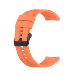 For Huawei Watch GT 2 42mm Silicone Replacement Wrist Strap Watchband, with Black Buckle, with Silver Buckle