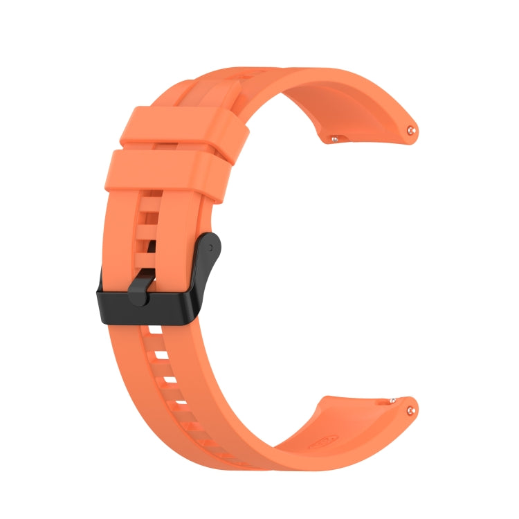 For Huawei Watch GT 2 42mm Silicone Replacement Wrist Strap Watchband, with Black Buckle, with Silver Buckle
