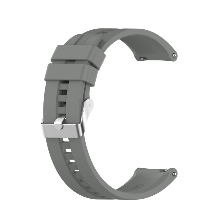 For Huawei Watch GT 2 42mm Silicone Replacement Wrist Strap Watchband, with Black Buckle, with Silver Buckle