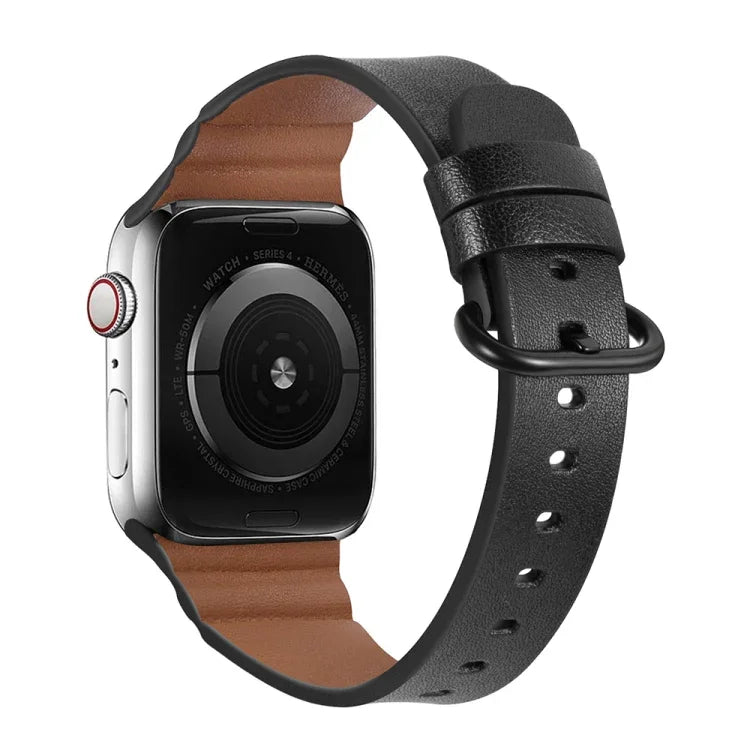 교체용 정품 가죽 시계줄, Apple Watch 시리즈 7 45mm / 6 & SE & 5 & 4 44mm / 3 & 2 & 1 42mm용, Apple Watch 시리즈 7 41mm / 6 & SE & 5 & 4 40mm / 3 & 2 & 1 38mm용