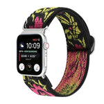 금속 일본식 버클 탄성 나일론 교체용 시계줄, Apple Watch 시리즈 7 45mm / 6 & SE & 5 & 4 44mm / 3 & 2 & 1 42mm용, Apple Watch 시리즈 8&7 41mm / SE 2&6&SE&5&4 40mm / 3&2&1 38mm용