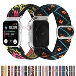금속 일본식 버클 탄성 나일론 교체용 시계줄, Apple Watch 시리즈 7 45mm / 6 & SE & 5 & 4 44mm / 3 & 2 & 1 42mm용, Apple Watch 시리즈 8&7 41mm / SE 2&6&SE&5&4 40mm / 3&2&1 38mm용