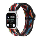 금속 일본식 버클 탄성 나일론 교체용 시계줄, Apple Watch 시리즈 7 45mm / 6 & SE & 5 & 4 44mm / 3 & 2 & 1 42mm용, Apple Watch 시리즈 8&7 41mm / SE 2&6&SE&5&4 40mm / 3&2&1 38mm용