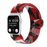 금속 일본식 버클 탄성 나일론 교체용 시계줄, Apple Watch 시리즈 7 45mm / 6 & SE & 5 & 4 44mm / 3 & 2 & 1 42mm용, Apple Watch 시리즈 8&7 41mm / SE 2&6&SE&5&4 40mm / 3&2&1 38mm용