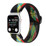 금속 일본식 버클 탄성 나일론 교체용 시계줄, Apple Watch 시리즈 7 45mm / 6 & SE & 5 & 4 44mm / 3 & 2 & 1 42mm용, Apple Watch 시리즈 8&7 41mm / SE 2&6&SE&5&4 40mm / 3&2&1 38mm용