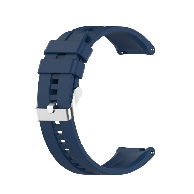 For Huawei Watch GT 2 46mm Silicone Replacement Wrist Strap Watchband, with Black Buckle, with Silver Buckle