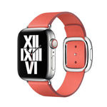 모던 스타일 가죽 시계줄 Apple Watch 49mm / 46mm / 45mm / 44mm / 42mm용, Apple Watch 49mm / 46mm / 45mm / 44mm / 42mm용, Apple Watch Ultra 49mm / 시리즈 8&7 45mm / SE 2&6&SE&5&4 44mm / 3&2&1 42mm용