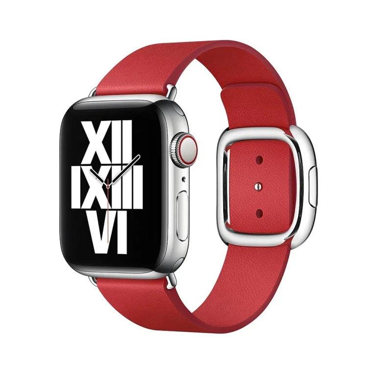 모던 스타일 가죽 시계줄 Apple Watch 49mm / 46mm / 45mm / 44mm / 42mm용, Apple Watch 49mm / 46mm / 45mm / 44mm / 42mm용, Apple Watch Ultra 49mm / 시리즈 8&7 45mm / SE 2&6&SE&5&4 44mm / 3&2&1 42mm용