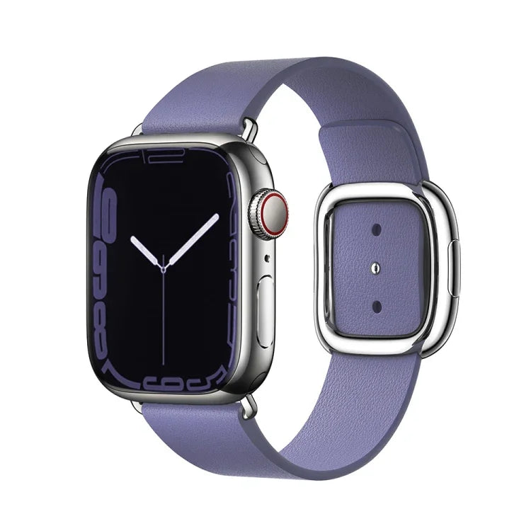 모던 스타일 가죽 시계줄 Apple Watch 49mm / 46mm / 45mm / 44mm / 42mm용, Apple Watch 49mm / 46mm / 45mm / 44mm / 42mm용, Apple Watch Ultra 49mm / 시리즈 8&7 45mm / SE 2&6&SE&5&4 44mm / 3&2&1 42mm용