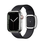 모던 스타일 가죽 시계줄 Apple Watch 49mm / 46mm / 45mm / 44mm / 42mm용, Apple Watch 49mm / 46mm / 45mm / 44mm / 42mm용, Apple Watch Ultra 49mm / 시리즈 8&7 45mm / SE 2&6&SE&5&4 44mm / 3&2&1 42mm용