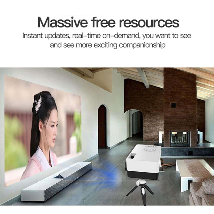 J15 1920 x 1080P HD 가정용 미니 LED 프로젝터 삼각대 마운트 지원 AV / HDMI x 1 / USB x 1 / TF x 1, EU 플러그, US 플러그, UK 플러그, AU 플러그