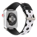 패션 웨이브 도트 시리즈 가죽 교체용 시계줄, Apple Watch Series 6 & SE & 5 & 4 40mm / 3 & 2 & 1 38mm용, Apple Watch Series 8&7 41mm / SE 2&6&SE&5&4 40mm / 3&2&1 38mm용