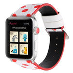 패션 웨이브 도트 시리즈 가죽 교체용 시계줄, Apple Watch Series 6 & SE & 5 & 4 40mm / 3 & 2 & 1 38mm용, Apple Watch Series 8&7 41mm / SE 2&6&SE&5&4 40mm / 3&2&1 38mm용