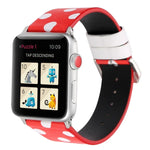 패션 웨이브 도트 시리즈 가죽 교체용 시계줄, Apple Watch Series 6 & SE & 5 & 4 40mm / 3 & 2 & 1 38mm용, Apple Watch Series 8&7 41mm / SE 2&6&SE&5&4 40mm / 3&2&1 38mm용