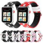 패션 웨이브 도트 시리즈 가죽 교체용 시계줄, Apple Watch Series 6 & SE & 5 & 4 40mm / 3 & 2 & 1 38mm용, Apple Watch Series 8&7 41mm / SE 2&6&SE&5&4 40mm / 3&2&1 38mm용
