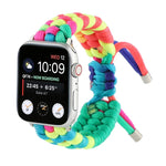 우산 코드 무지개 시계줄, Apple Watch Series 6 & SE & 5 & 4 40mm / 3 & 2 & 1 38mm용, Apple Watch Series 8&7 41mm / SE 2&6&SE&5&4 40mm / 3&2&1 38mm용, Apple Watch Series 7 41mm / 6 & SE & 5 & 4 40mm / 3 & 2 & 1 38mm용