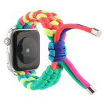 우산 코드 무지개 시계줄, Apple Watch Series 6 & SE & 5 & 4 40mm / 3 & 2 & 1 38mm용, Apple Watch Series 8&7 41mm / SE 2&6&SE&5&4 40mm / 3&2&1 38mm용, Apple Watch Series 7 41mm / 6 & SE & 5 & 4 40mm / 3 & 2 & 1 38mm용