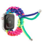 우산 코드 무지개 시계줄, Apple Watch Series 6 & SE & 5 & 4 40mm / 3 & 2 & 1 38mm용, Apple Watch Series 8&7 41mm / SE 2&6&SE&5&4 40mm / 3&2&1 38mm용, Apple Watch Series 7 41mm / 6 & SE & 5 & 4 40mm / 3 & 2 & 1 38mm용