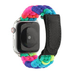 우산 코드 무지개 시계줄, Apple Watch Series 6 & SE & 5 & 4 40mm / 3 & 2 & 1 38mm용, Apple Watch Series 8&7 41mm / SE 2&6&SE&5&4 40mm / 3&2&1 38mm용, Apple Watch Series 7 41mm / 6 & SE & 5 & 4 40mm / 3 & 2 & 1 38mm용