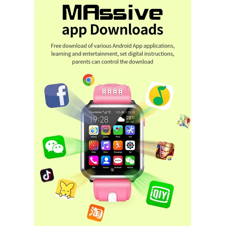 H1(1+8) 1.54인치 풀핏 화면 듀얼 카메라 스마트폰 시계, SIM 카드 / GPS 추적 / 실시간 궤적 / 체온 모니터 지원