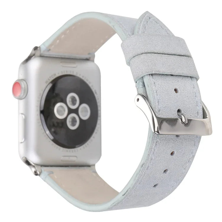 서리 낀 천연 가죽 시계줄, Apple Watch Series 6 & SE & 5 & 4 40mm / 3 & 2 & 1 38mm용, Apple Watch Series 7 41mm / 6 & SE & 5 & 4 40mm / 3 & 2 & 1 38mm용