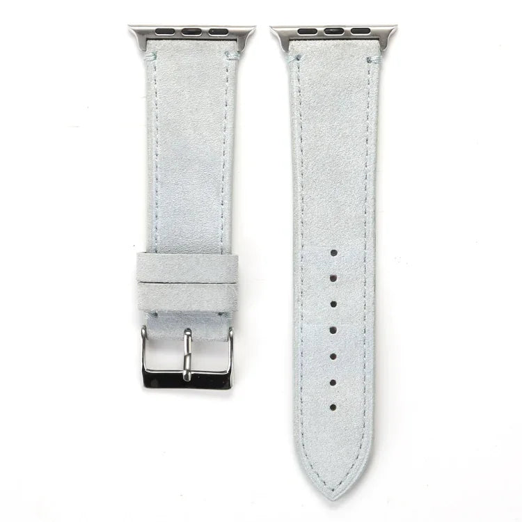 서리 낀 천연 가죽 시계줄, Apple Watch Series 6 & SE & 5 & 4 40mm / 3 & 2 & 1 38mm용, Apple Watch Series 7 41mm / 6 & SE & 5 & 4 40mm / 3 & 2 & 1 38mm용