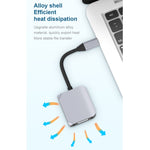HW-6002 2-in-1 타입-C / USB-C to HDMI + VGA 어댑터 컨버터, HW-6002