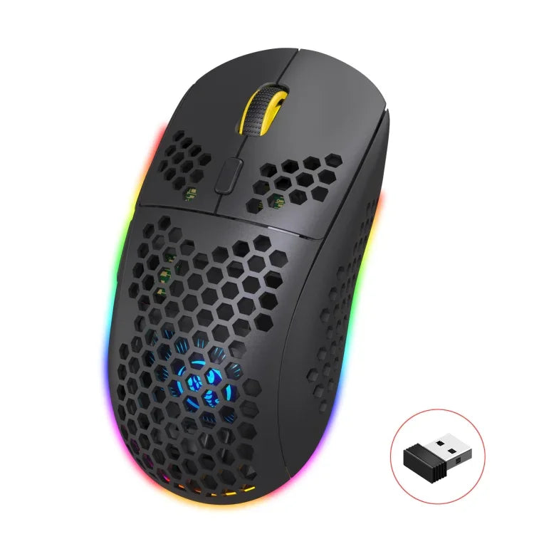 HXSJ T90 RGB 라이트 3모드 무선 게이밍 마우스
