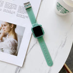 캔디 컬러 투명 TPU 시계줄, Apple Watch 시리즈 6 & SE & 5 & 4 44mm용, Apple Watch 시리즈 7 45mm / & 6 & SE & 5 & 4 44mm용