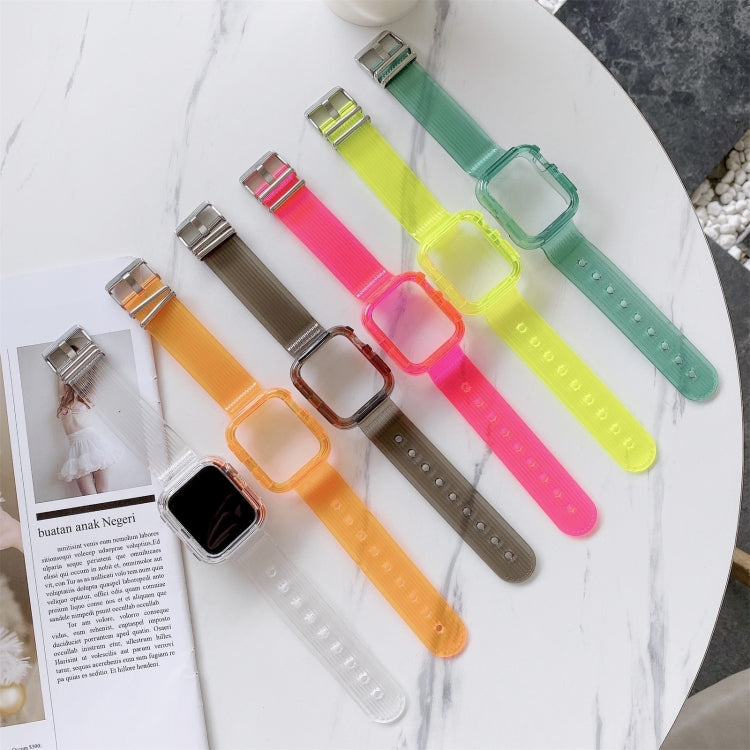 캔디 컬러 투명 TPU 시계줄, Apple Watch 시리즈 6 & SE & 5 & 4 44mm용, Apple Watch 시리즈 7 45mm / & 6 & SE & 5 & 4 44mm용