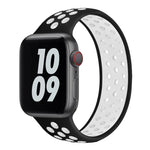 탄력 실리콘 시계줄, Apple Watch 시리즈 6 & SE & 5 & 4 44mm / 3 & 2 & 1 42mm용, 150mm (블랙 화이트), 150mm (연핑크 화이트), 150mm (블루 화이트), 160mm (연핑크 화이트)