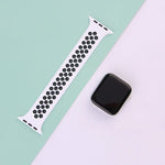 탄력 실리콘 시계줄, Apple Watch 시리즈 6 & SE & 5 & 4 44mm / 3 & 2 & 1 42mm용, 150mm (블랙 화이트), 150mm (연핑크 화이트), 150mm (블루 화이트), 160mm (연핑크 화이트)