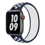 탄력 실리콘 시계줄, Apple Watch 시리즈 6 & SE & 5 & 4 44mm / 3 & 2 & 1 42mm용, 150mm (블랙 화이트), 150mm (연핑크 화이트), 150mm (블루 화이트), 160mm (연핑크 화이트)