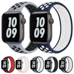 탄력 실리콘 시계줄, Apple Watch 시리즈 6 & SE & 5 & 4 44mm / 3 & 2 & 1 42mm용, 150mm (블랙 화이트), 150mm (연핑크 화이트), 150mm (블루 화이트), 160mm (연핑크 화이트)