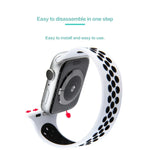 탄력 실리콘 시계줄, Apple Watch 시리즈 6 & SE & 5 & 4 40mm / 3 & 2 & 1 38mm용, 길이: 160mm, 160mm (화이트 블랙), 160mm (블랙), 160mm (블랙 옐로우), 160mm (블랙 그레이), 160mm (레드 블랙), 160mm (블랙 화이트), 160mm (블랙 레드)