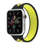 탄력 실리콘 시계줄, Apple Watch 시리즈 6 & SE & 5 & 4 40mm / 3 & 2 & 1 38mm용, 길이: 160mm, 160mm (화이트 블랙), 160mm (블랙), 160mm (블랙 옐로우), 160mm (블랙 그레이), 160mm (레드 블랙), 160mm (블랙 화이트), 160mm (블랙 레드)