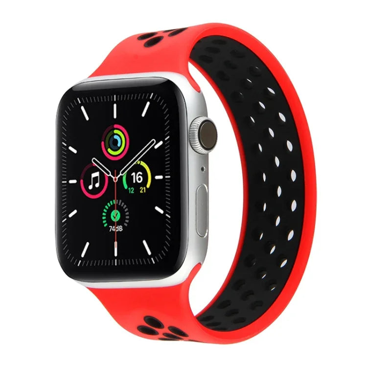 탄력 실리콘 시계줄, Apple Watch 시리즈 6 & SE & 5 & 4 40mm / 3 & 2 & 1 38mm용, 길이: 160mm, 160mm (화이트 블랙), 160mm (블랙), 160mm (블랙 옐로우), 160mm (블랙 그레이), 160mm (레드 블랙), 160mm (블랙 화이트), 160mm (블랙 레드)